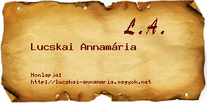 Lucskai Annamária névjegykártya