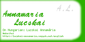 annamaria lucskai business card