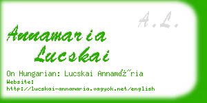 annamaria lucskai business card